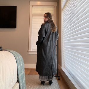 SOLD Genuine leather trench coat